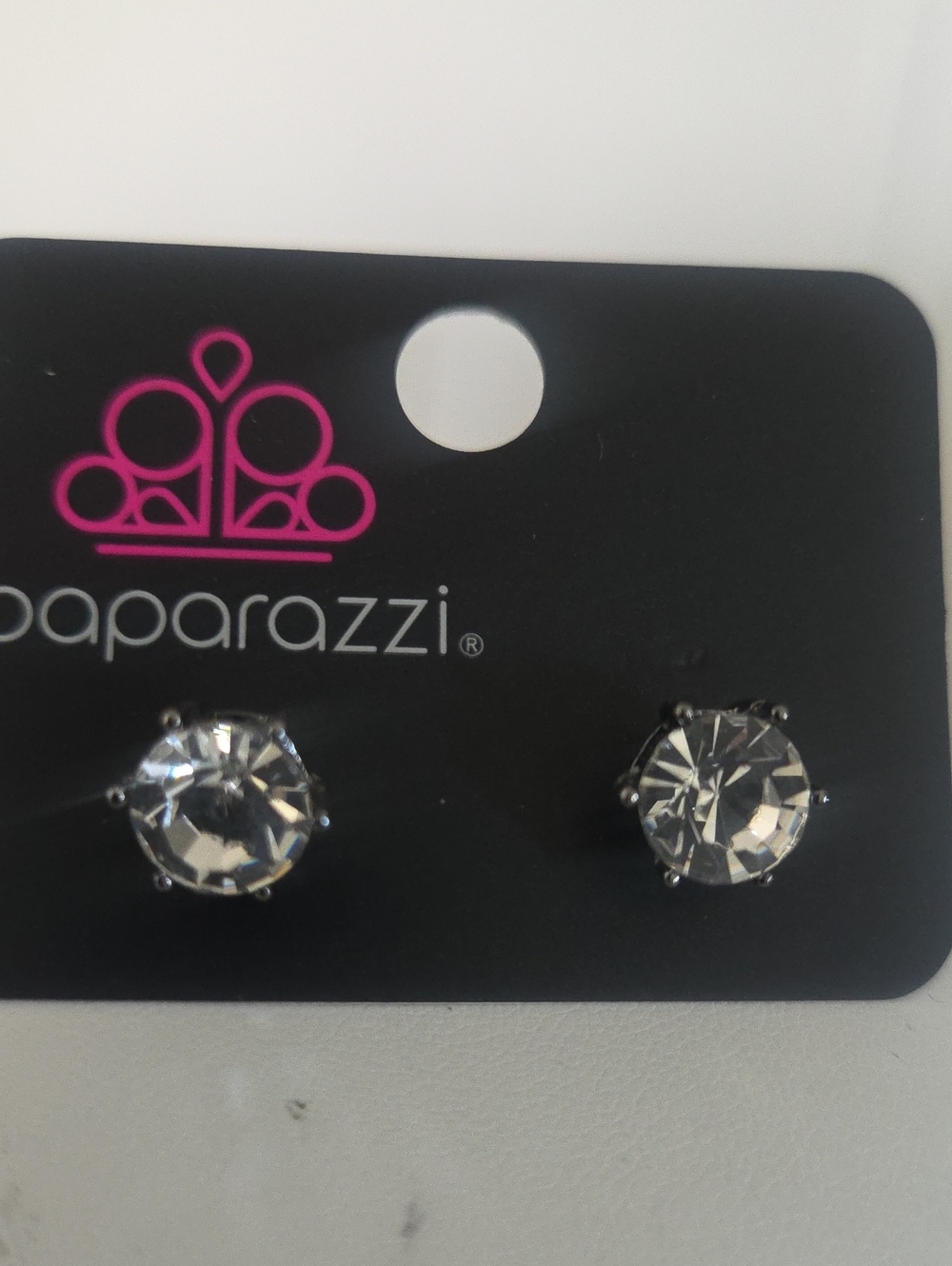 Paparazzi Forceful Facets Black Earrings NWT